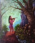 schilderijen_en_tekeningen-080-JvE - "Muze bij de Oude Boom"